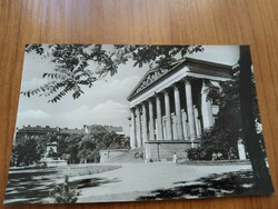 Régi képeslap,Budapest, Nemzeti múzeum, postatiszta