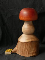 Mushroom shelf decoration walnut wood