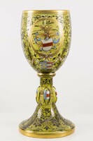 Hatalmas Böhmen üveg serleg 1880k, 31cm - 50250