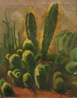 István Barta (1892 - 1976) Mediterranean landscape c. His painting from the early 1920s-30s with an original guarantee!