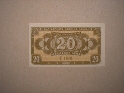 Bulgária -20 Leva 1950 UNC