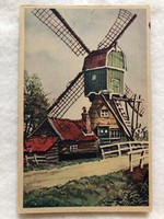 Antique, old graphic postcard - post clean -7.