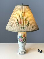 1943 first class Herend porcelain lamp with painted shade