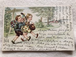 Antique, old graphic postcard -7.