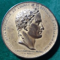 J.P. Montagny: I. Napóleon, aranyozott bronzérem, 1830, hamvainak hazahozatalára