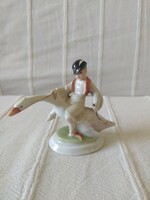 Herendi: goose matyi flawless, marked, with nice painting 10x8 cm