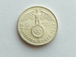 Német Birodalmi ezüst 2 márka 1939 A. Jó