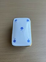 Herendi Kis Kék Virágmintás Porcelán Bonbonier A57