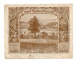 50 Heller 1920 Ausztria Szükségpénz Használt