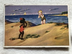 Antique, old graphic postcard -7.