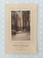 Old postcard 1930 postcard snowy landscape