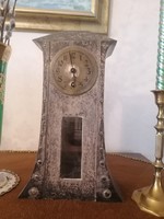 Table clock, antique, silver-plated, made by Kienzle