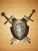 Retro metal knight armor wall heraldry room decoration wall decoration miniature (b)