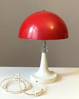 Szarvasi retro metal table lamp with plastic crystal decoration in the middle