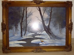 Landscape painting. 55 cm x 42 cm glazed
