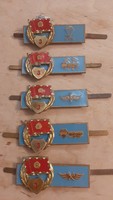 Hungarian People's Army 1970-1980 weapon type rating badge 5 pcs in one