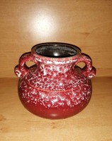 Glazed ceramic two-handled vase (5/d)