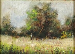 1O920 xx. Century painter: walk in the meadow
