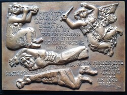 andrás endre Tornay: legend of basa pista, bronze relief