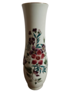Zsolnay porcelain vase with flower pattern, round seal, signed (Gadané), hand painted, 25 cm high