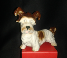 German wallendorf terrier, dog / porcelain figurine