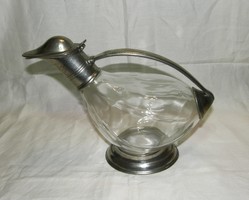 Old duck-shaped decanter - carafe - spout