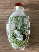 Gyűjtői gyönyörű Kinai ópium, parfüm tartó belülről festett.