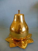 Retro golden pear-shaped brandy set