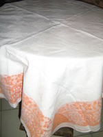 Beautiful colorful floral woven damask tablecloth