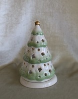 A large porcelain Christmas tree incense burner or Christmas table decoration bought in Herend