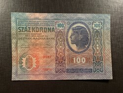 ***  EF+ bélyegzés nélküli 1912 -es 100 korona ***