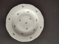 3 db antik óHerendi tányér apró virágmintákkal mélynyomással és címerrel  - EP