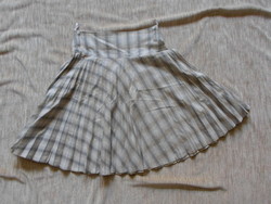 Women's short skirt 3.: Sand color checkered, layered