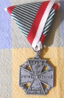 Háborús kitüntetés 1916.- "Károly Csapatkereszt  kitüntetés hadi szalaggal T1-2
