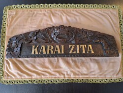 Carved name plate