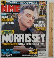 NME magazin 06/2/25 Morrissey Yeah Yeahs Graham Coxon Jamie T Foo Fighters Coldplay Elbow