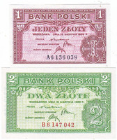 Lengyelország 1-2 Zloty 1939 REPLIKA