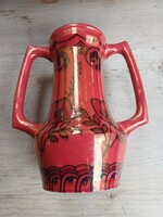 Rare art nouveau Fischer Emil vase with Hungarian motifs l