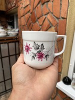 Alföldi porcelain mug with floral pattern, collector's piece of nostalgia