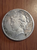 Peace dollar - 1921 d (replica)