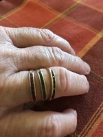 14 karátos sárga arany gyűrűk valódi zafír, smaragd és rubin kövekkel