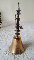 Retro industrial artist figural bronze bell goldsmith's work, lajos muharos