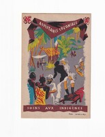 MV:01 Művészi képeslap Paul Lavalley 1940-1944 (Les Quinze vingts ) postatiszta