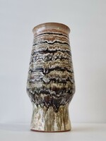 Viktor Janáky applied art ceramic vase - 30 cm