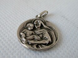 Beautiful tiny antique silver Mary pendant