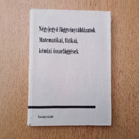 Négyjegyű függvénytáblázatok - Matematikai, fizikai, kémiai összefüggések (Tankönyvkiadó 1977)