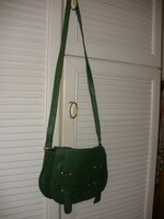 Green synthetic leather bag, shoulder bag