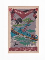 MV:01 Művészi képeslap Paul Lavalley 1940-1944 (Les Quinze vingts ) postatiszta