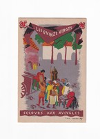 Művészi képeslap Paul Lavalley 1940-1944 (Les Quinze vingts ) postatiszta
