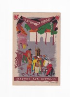 MV:01 Művészi képeslap Paul Lavalley 1940-1944 (Les Quinze vingts ) postatiszta